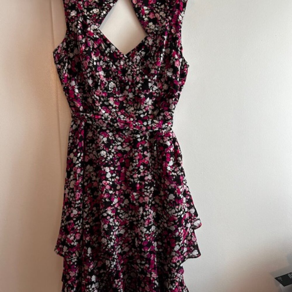 WHITE HOUSE BLACK MARKET:  Multi floral print dress